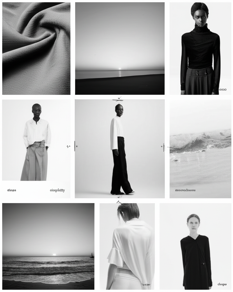 Fashion designer creating mood board